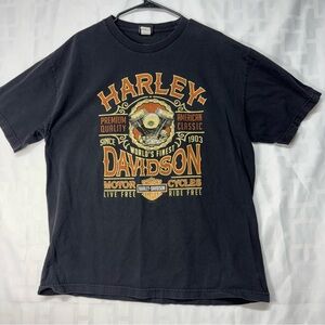 Harley-Davidson Black Vintage Graphic Short Sleeve Tee